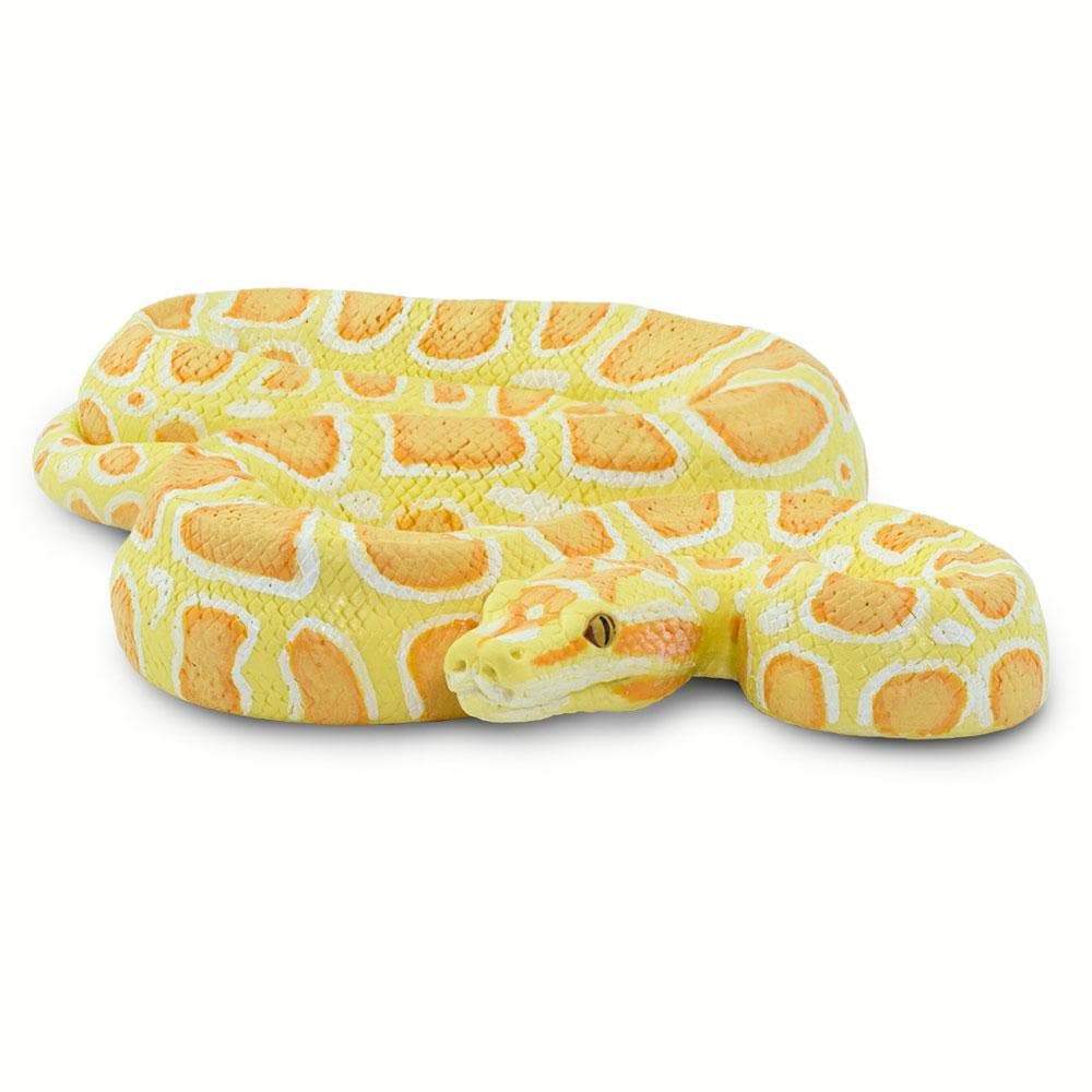 Albino Burmese Python Toy Snake