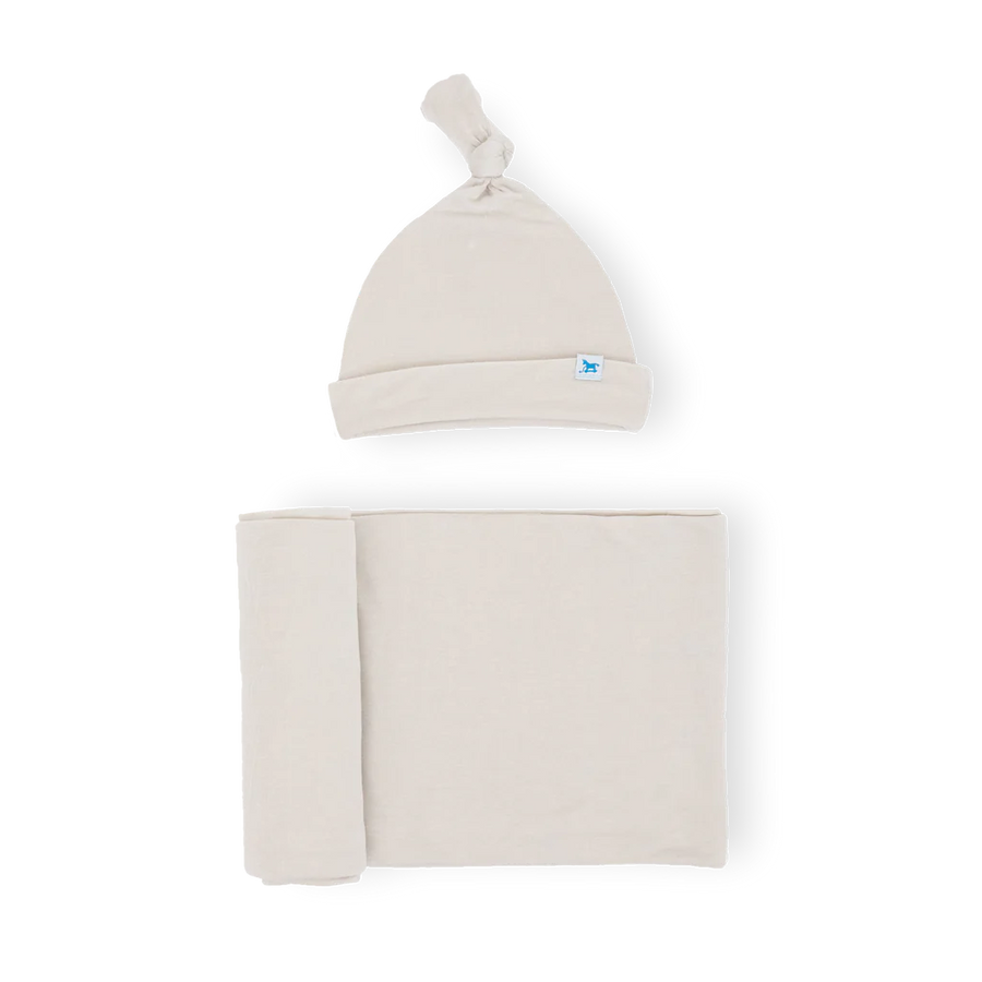 Pebble Stretch Knit Hat & Swaddle Set (Sept. 2023) |  | Safari Ltd®