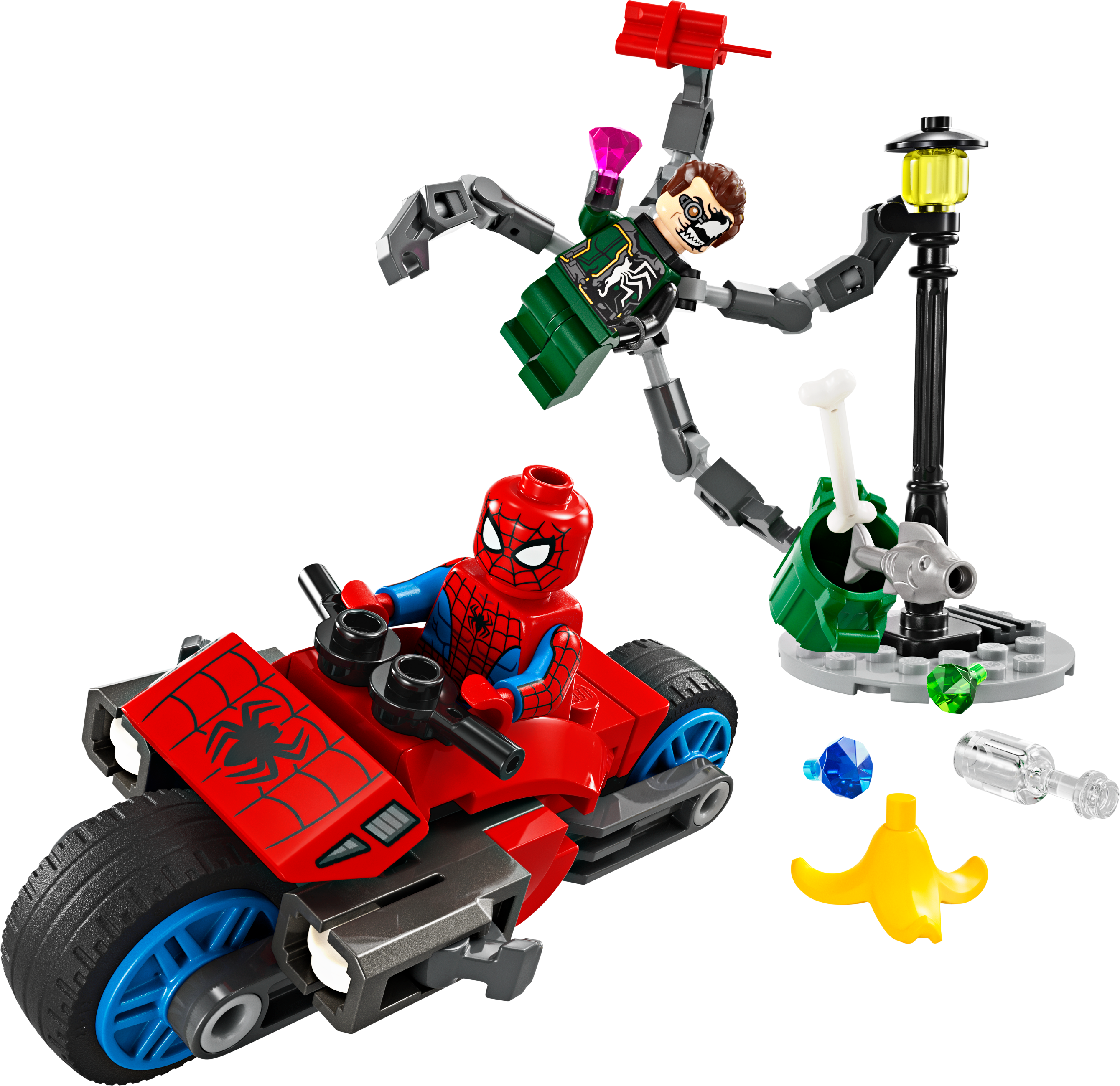 76275 Motorcycle Chase: Spider-Man vs. Doc Ock |  | Safari Ltd®