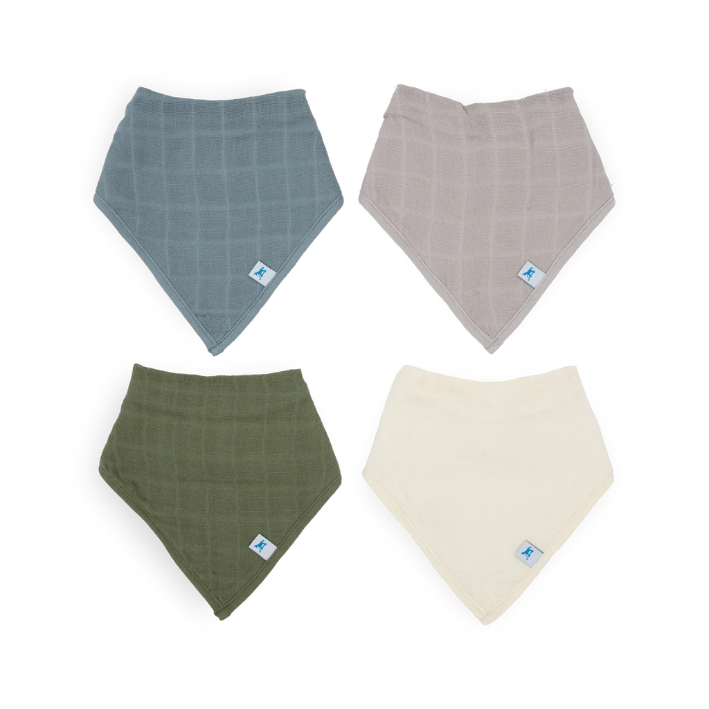 Sea Cotton Muslin Bandana Bib 4- Pack (Fall 2023) |  | Safari Ltd®