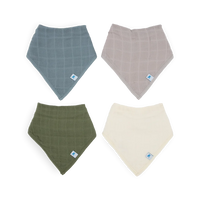 Sea Cotton Muslin Bandana Bib 4- Pack (Fall 2023) |  | Safari Ltd®