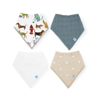 Woof Cotton Muslin Bandana Bib 4-
Pack (Fall 2023) |  | Safari Ltd®