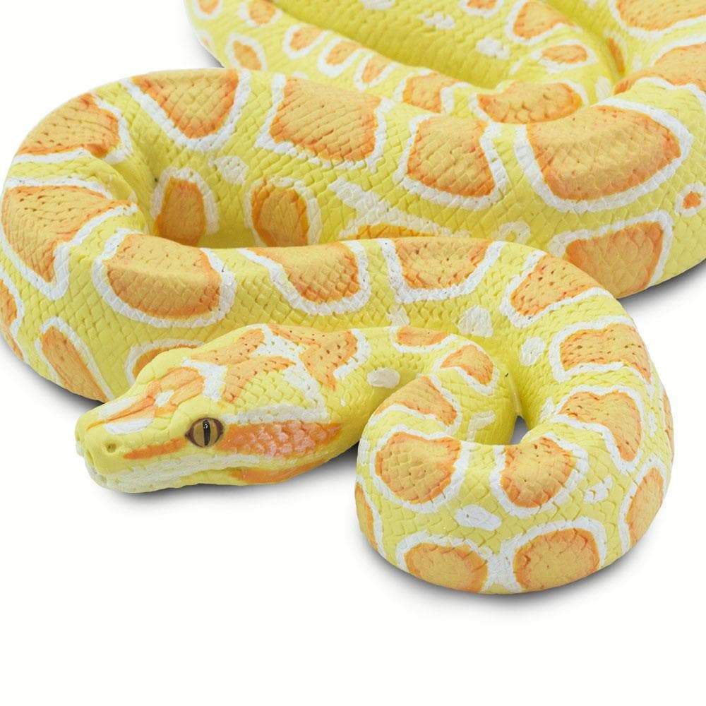 Albino Burmese Python Toy Snake