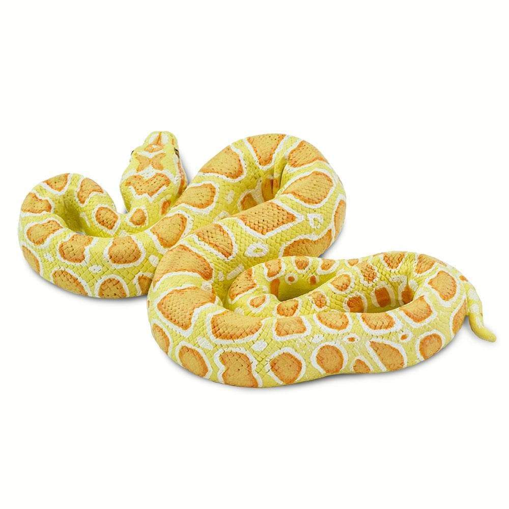 Albino Burmese Python Toy Snake