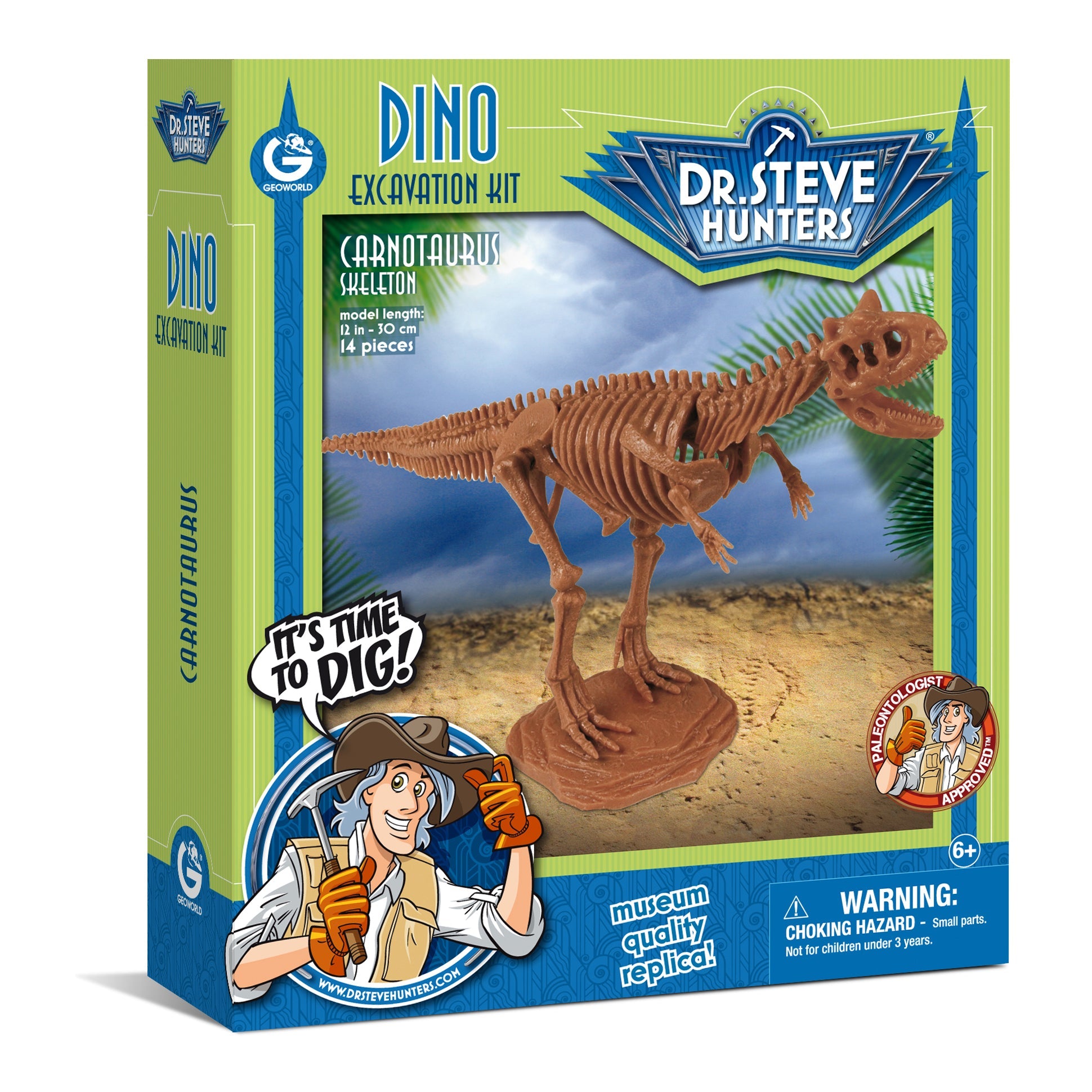 Dr. Steve Hunters GEOWorld Dino Dig Carnotaurus Excavation Kit - 14 pieces |  | Safari Ltd®