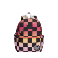 Kane Kids Double Pocket - Pink Checkerboard | Backpack | Safari Ltd®