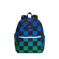 Kane Kids Double Pocket - Blue Checkerboard | Backpack | Safari Ltd®