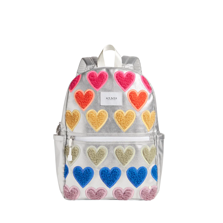 Kane Kids Double Pocket - Fuzzy Hearts | Backpack | Safari Ltd®