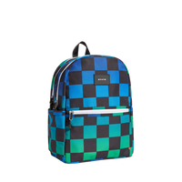 Kane Kids Double Pocket - Blue Checkerboard | Backpack | Safari Ltd®