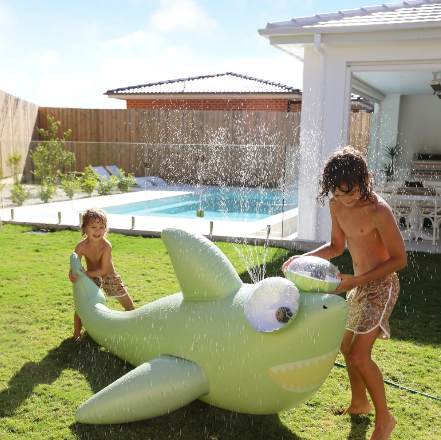 Inflatable Giant Sprinkler Shark Tribe - Khaki |  | Safari Ltd®