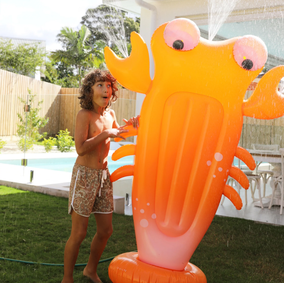 Inflatable Giant Sprinkler Sonny the Sea Creature - Neon Orange |  | Safari Ltd®