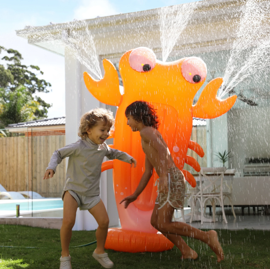 Inflatable Giant Sprinkler Sonny the Sea Creature - Neon Orange |  | Safari Ltd®