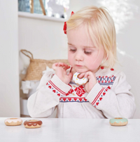 Wooden Doughnut Play Food Set - 4 Piece Set | Safari Friends | Safari Ltd®