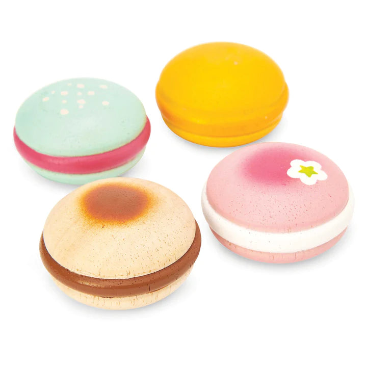 Wooden Macaron Play Food Set - 4 Piece Set |  | Safari Ltd®