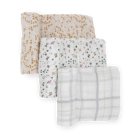 Garden Bees Set Cotton Muslin
Swaddle 3 Pack |  | Safari Ltd®