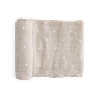 Taupe Cross Cotton Muslin
Swaddle Single |  | Safari Ltd®