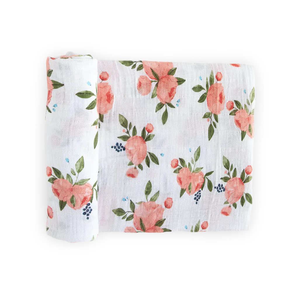 Watercolor Roses Cotton Muslin
Swaddle Single |  | Safari Ltd®