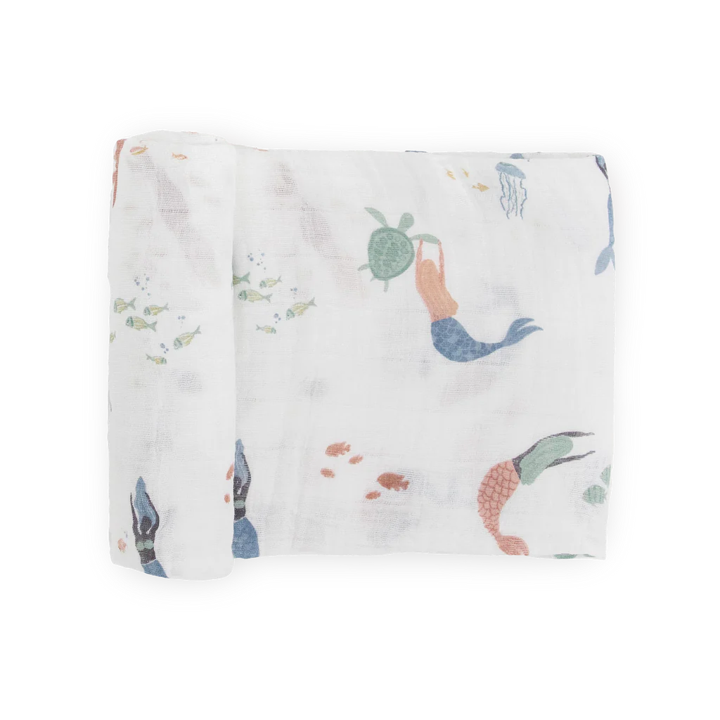 Mermaids Cotton Muslin Swaddle
Single |  | Safari Ltd®