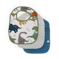 Dino Friends 2 Set Cotton Muslin
Classic Bib 3 Pac |  | Safari Ltd®