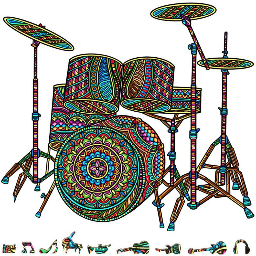 ZenChalet - Drum Set - 200 PC Puzzle |  | Safari Ltd®