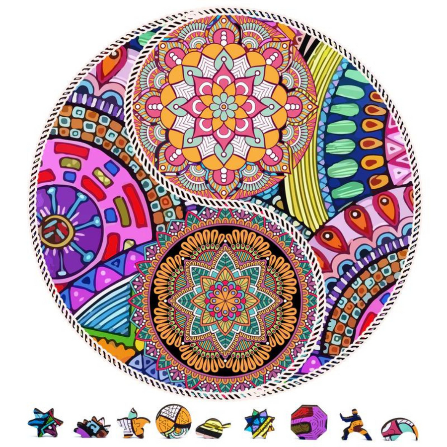 ZenChalet - Yin Yang Flowers - 200 PC Puzzle |  | Safari Ltd®