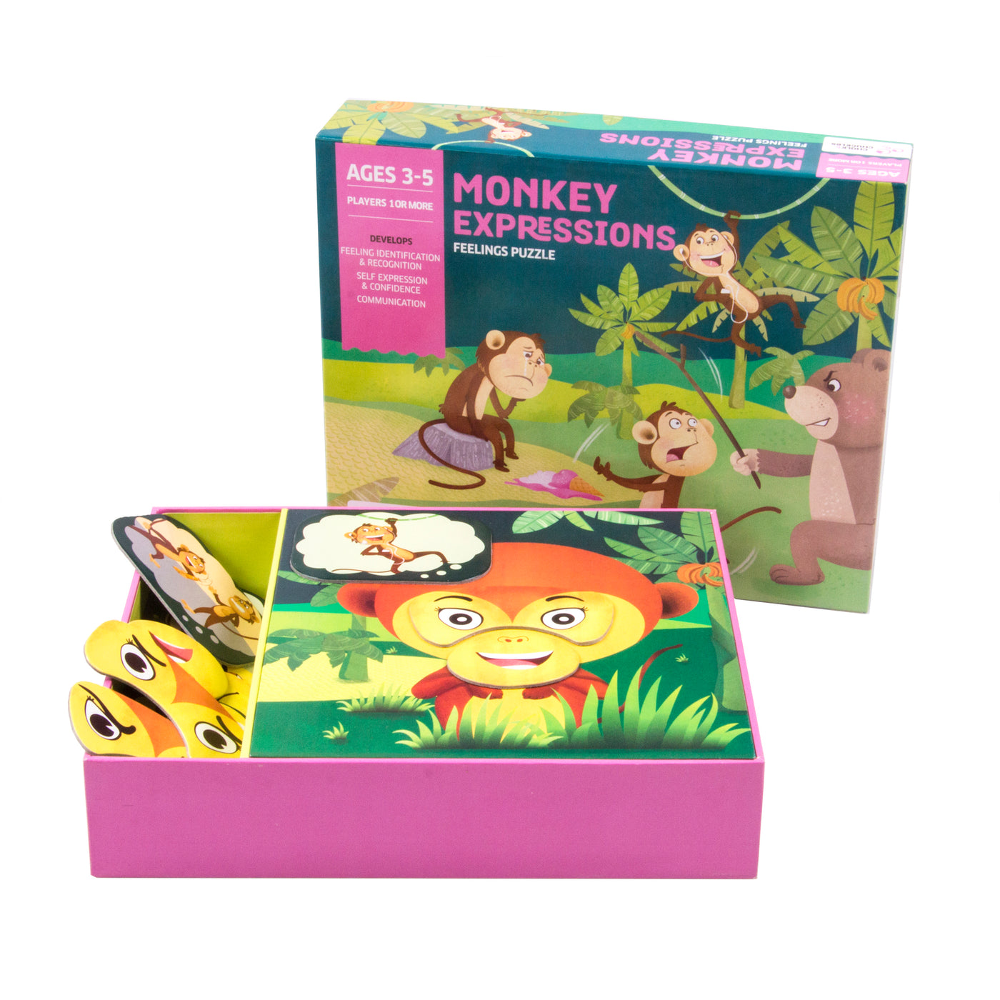 Chalk & Chuckle Monkey Expression Puzzle Game