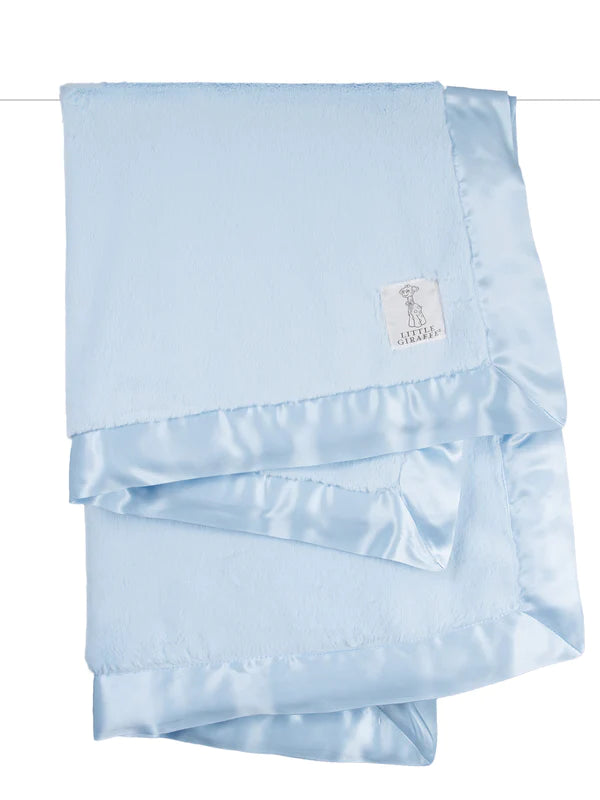 Little Giraffe - Luxe - Baby Blanket - Blue |  | Safari Ltd®