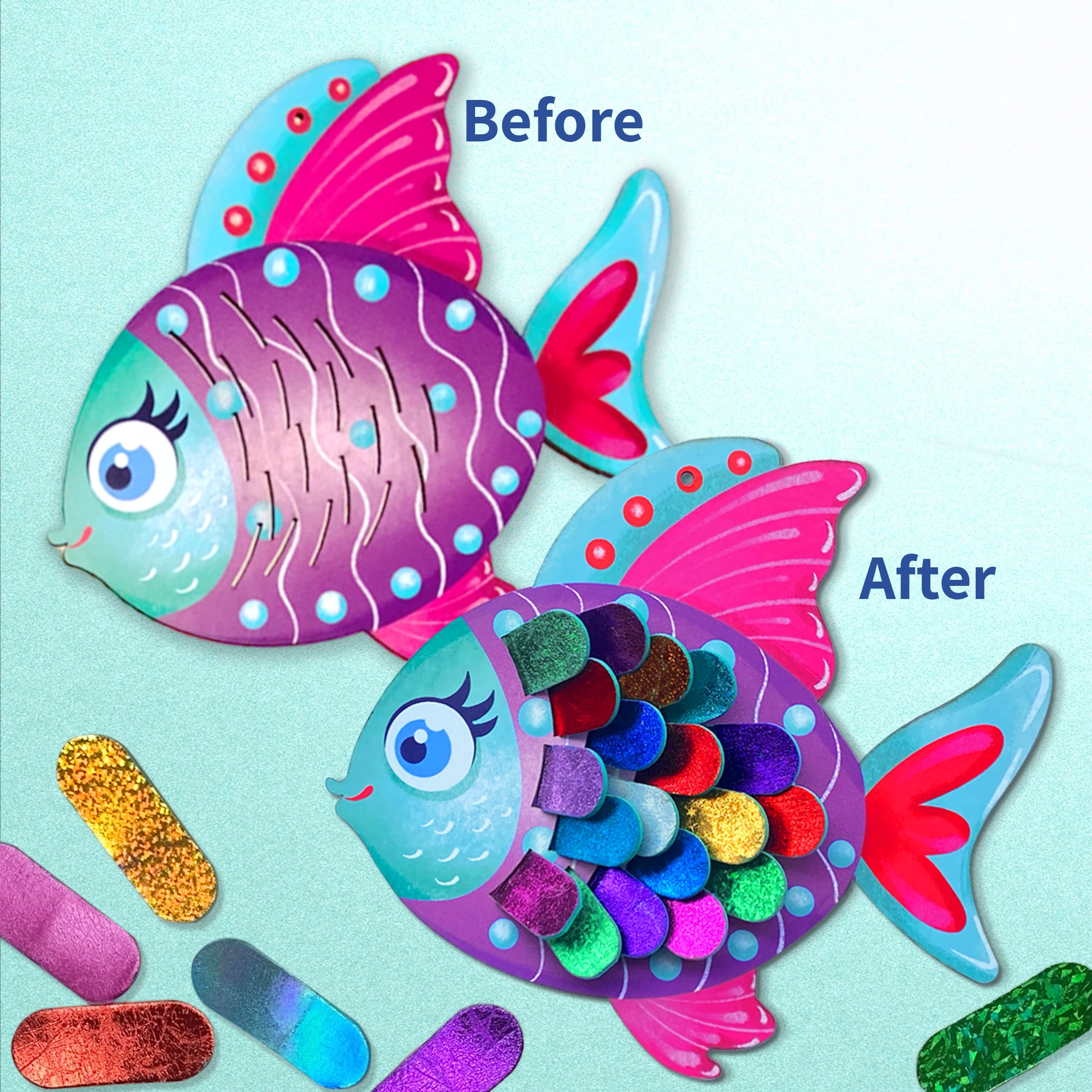 Chalk & Chuckles Foil Decorations - Sea Animals Kit