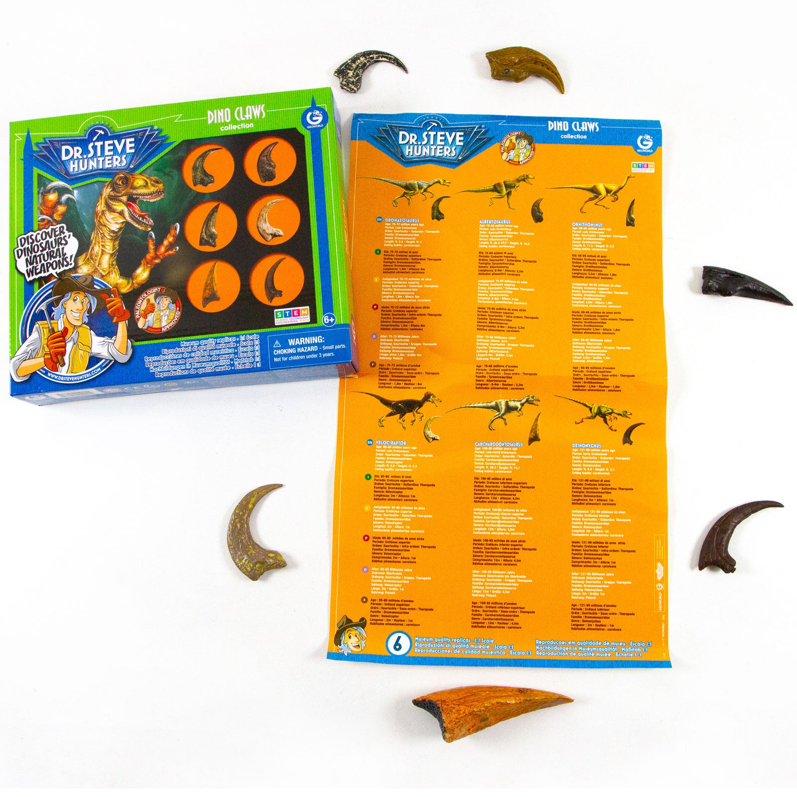 GEOWorld Dino Claws Replica Collection - 6 pieces |  | Safari Ltd®