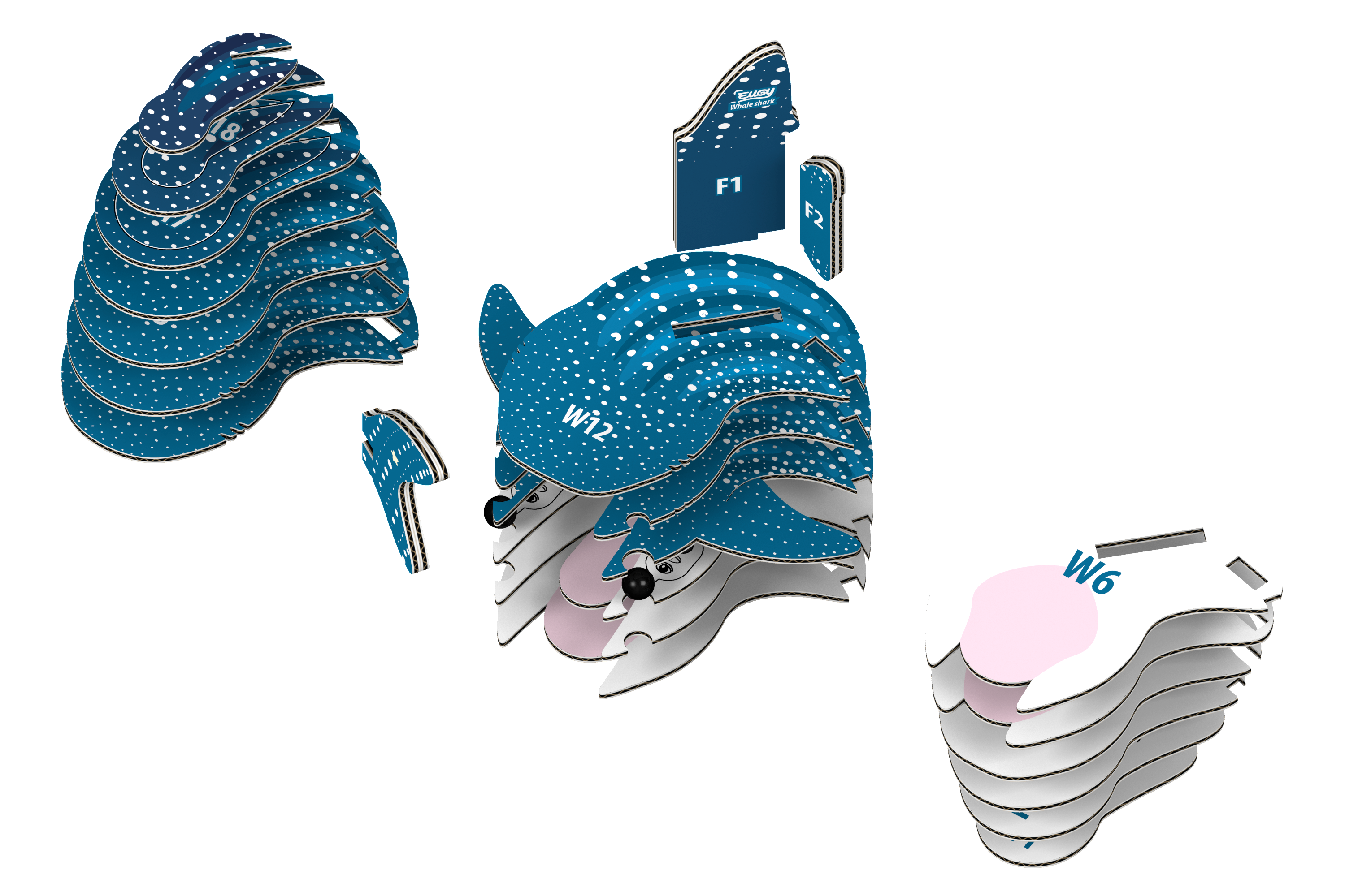 EUGY Whale Shark 3D Puzzle