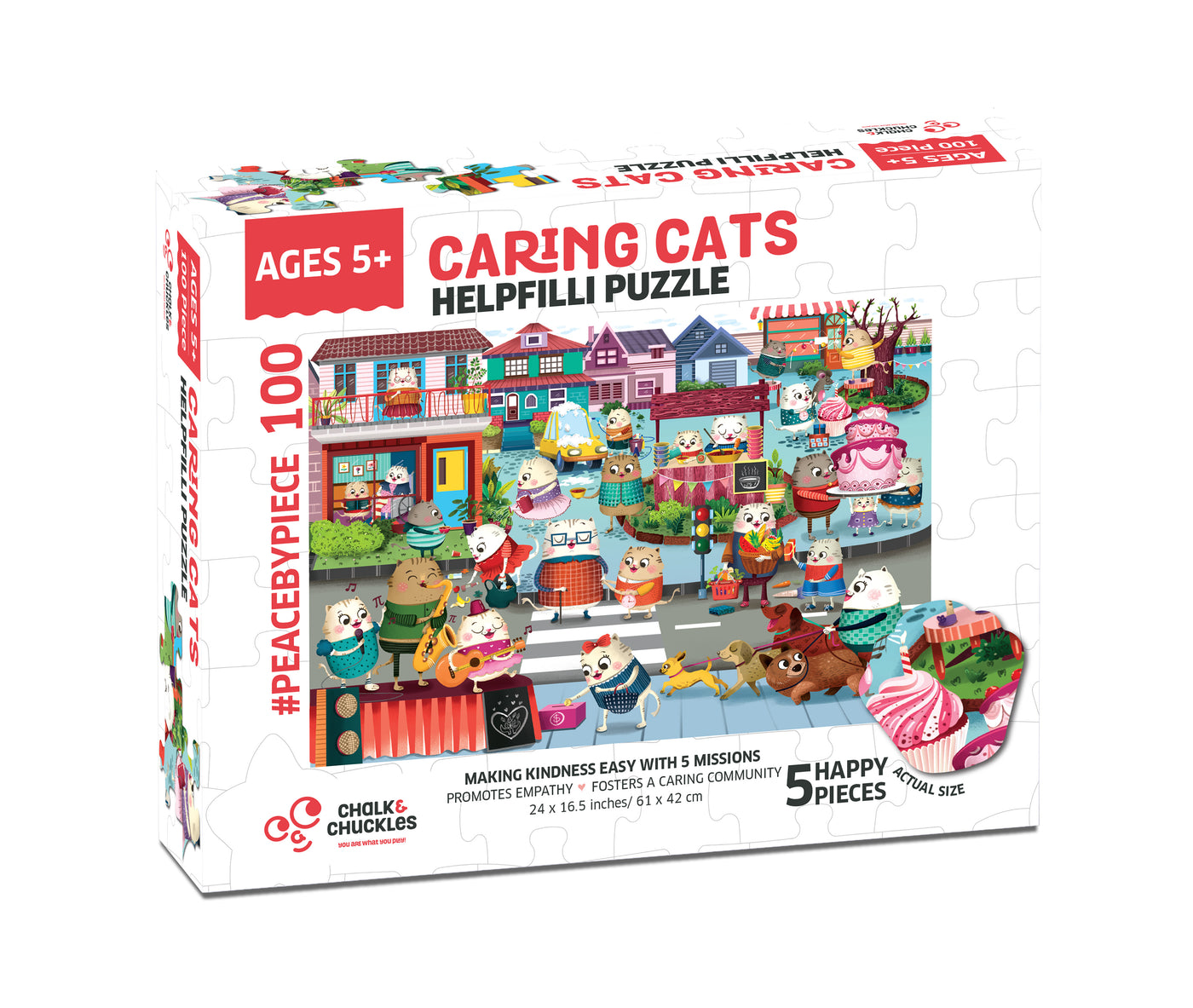 Chalk & Chuckles Caring Cats Helpfilli Activity Puzzle