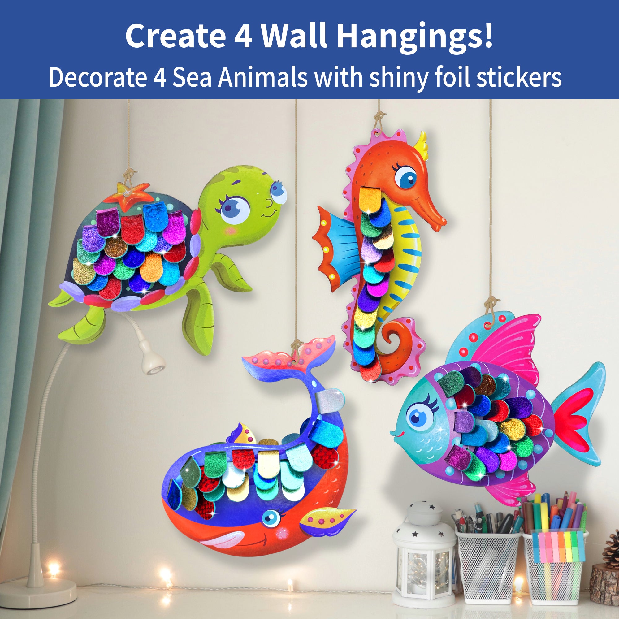 Chalk & Chuckles Foil Decorations - Sea Animals Kit