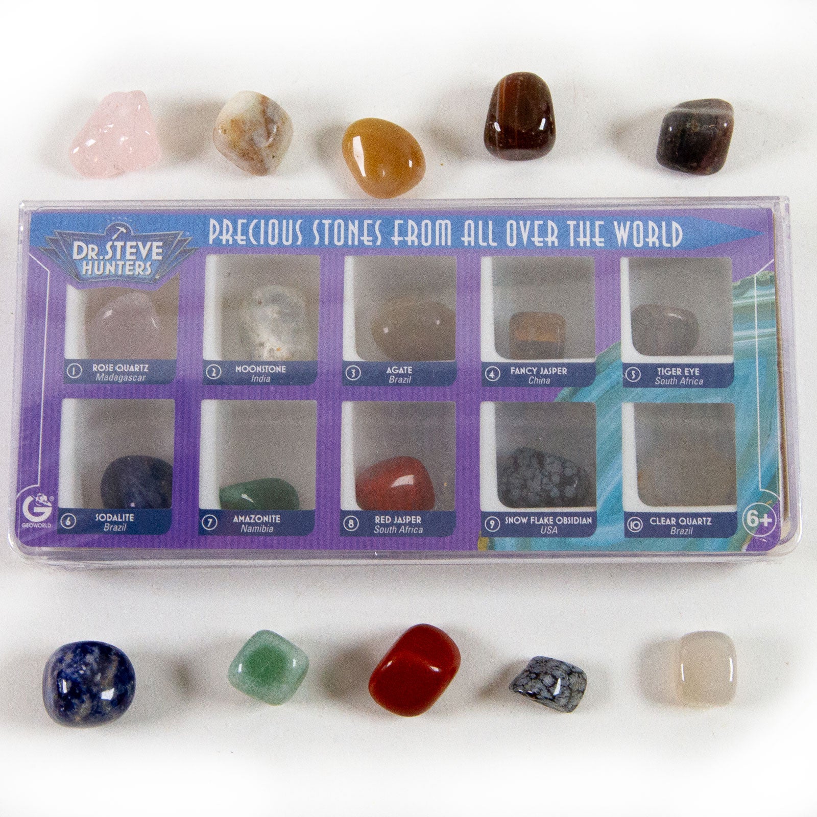 Dr. Steve Hunters Precious Stones from All Over the World  - 10 Real Stones Science & Education Toy Set |  | Safari Ltd®