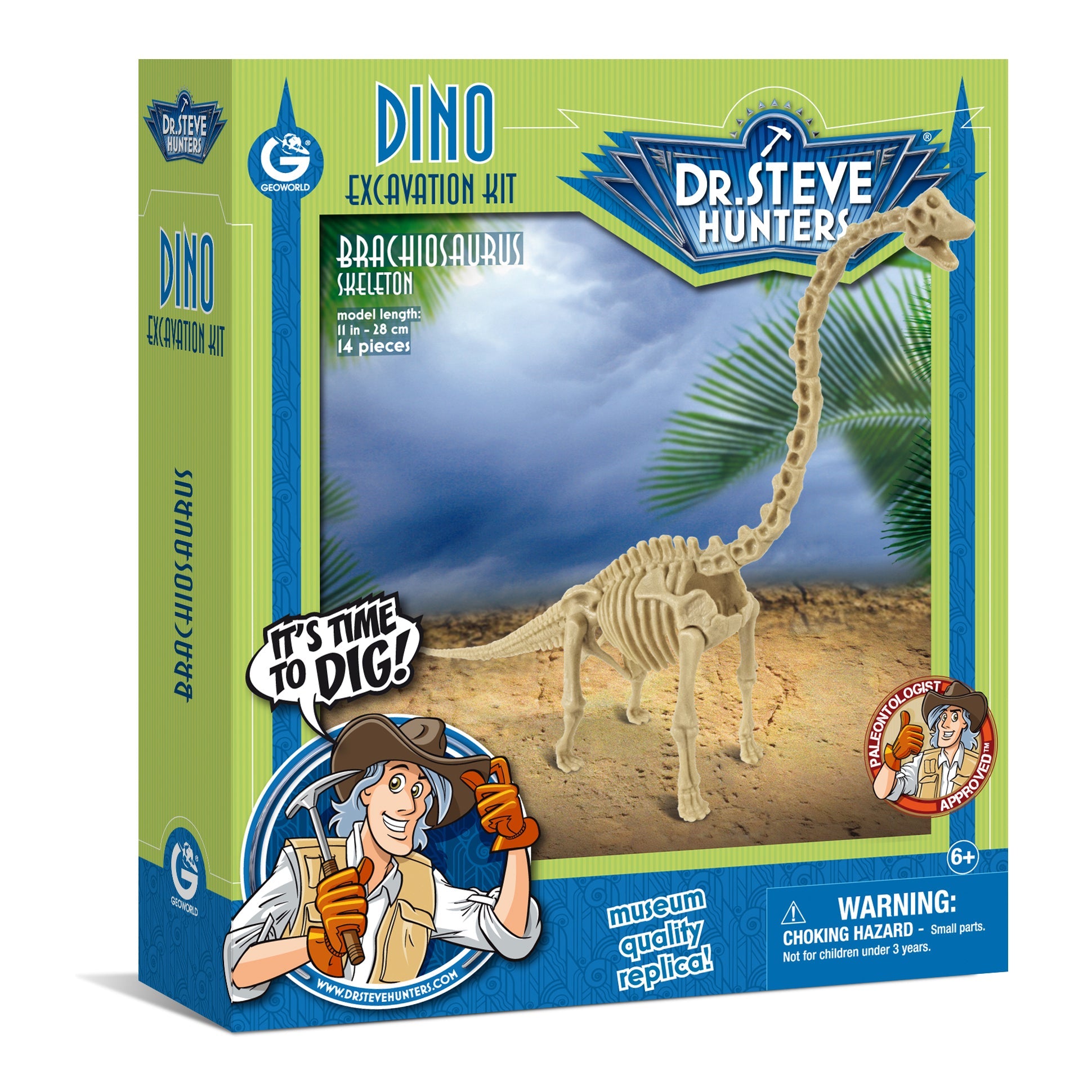 Dr. Steve Hunters GEOWorld Dino Dig Brachiosaurus Excavation Kit - 14 pieces |  | Safari Ltd®