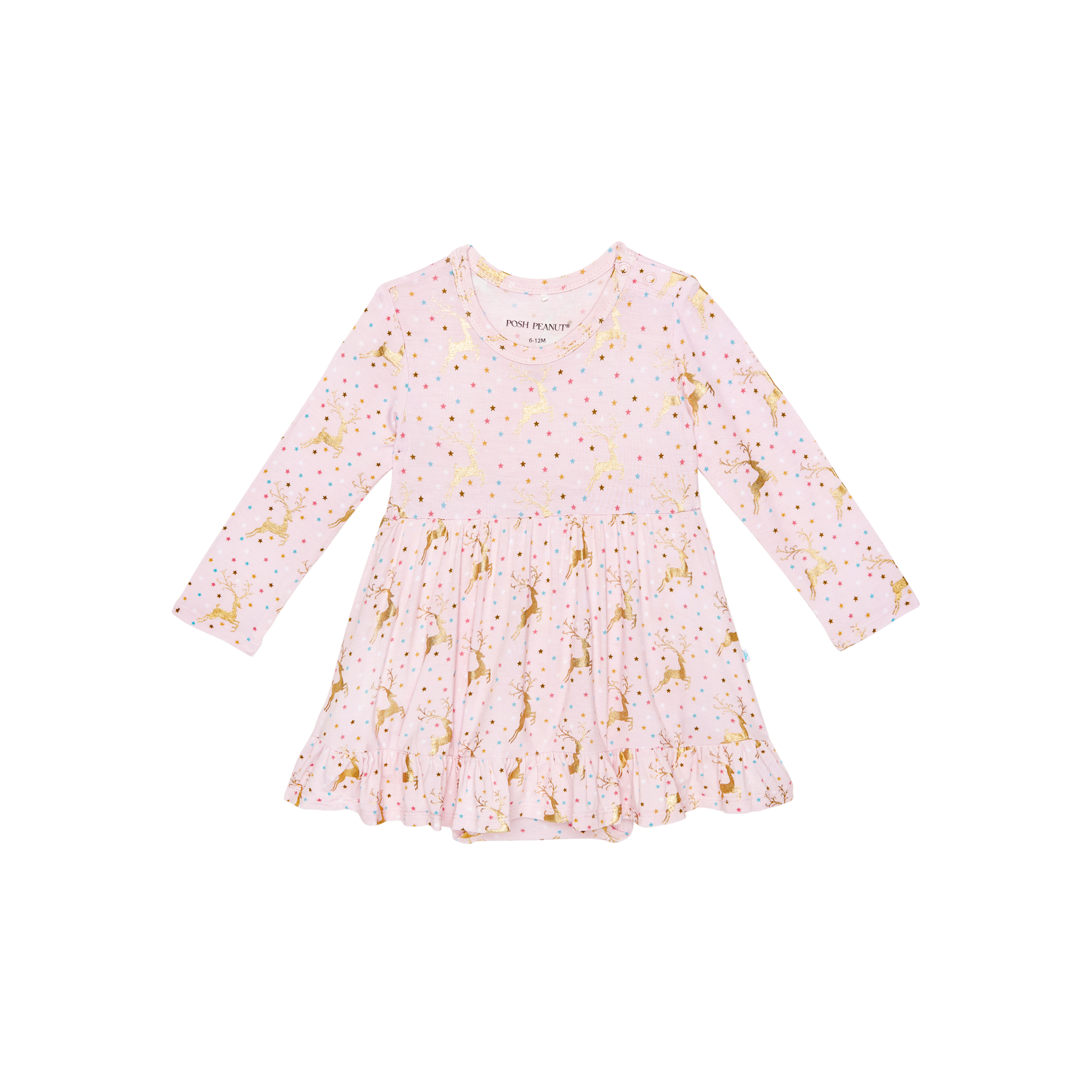 Ryleigh - Long Sleeve Ruffled Bodysuit Dress 3-6 Mos.