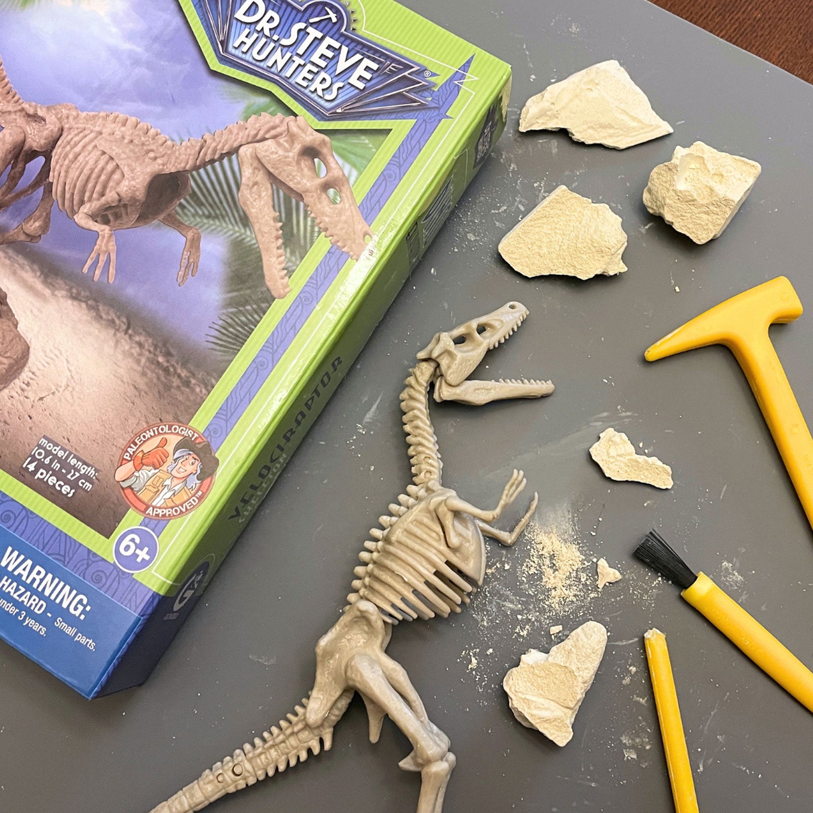 Dr. Steve Hunters GEOWorld Dino Dig Velociraptor Excavation Kit - 14 pieces |  | Safari Ltd®