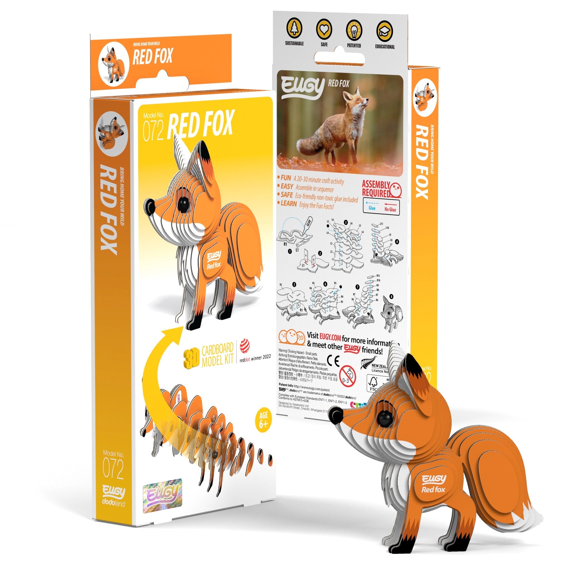 EUGY Red Fox 3D Puzzle