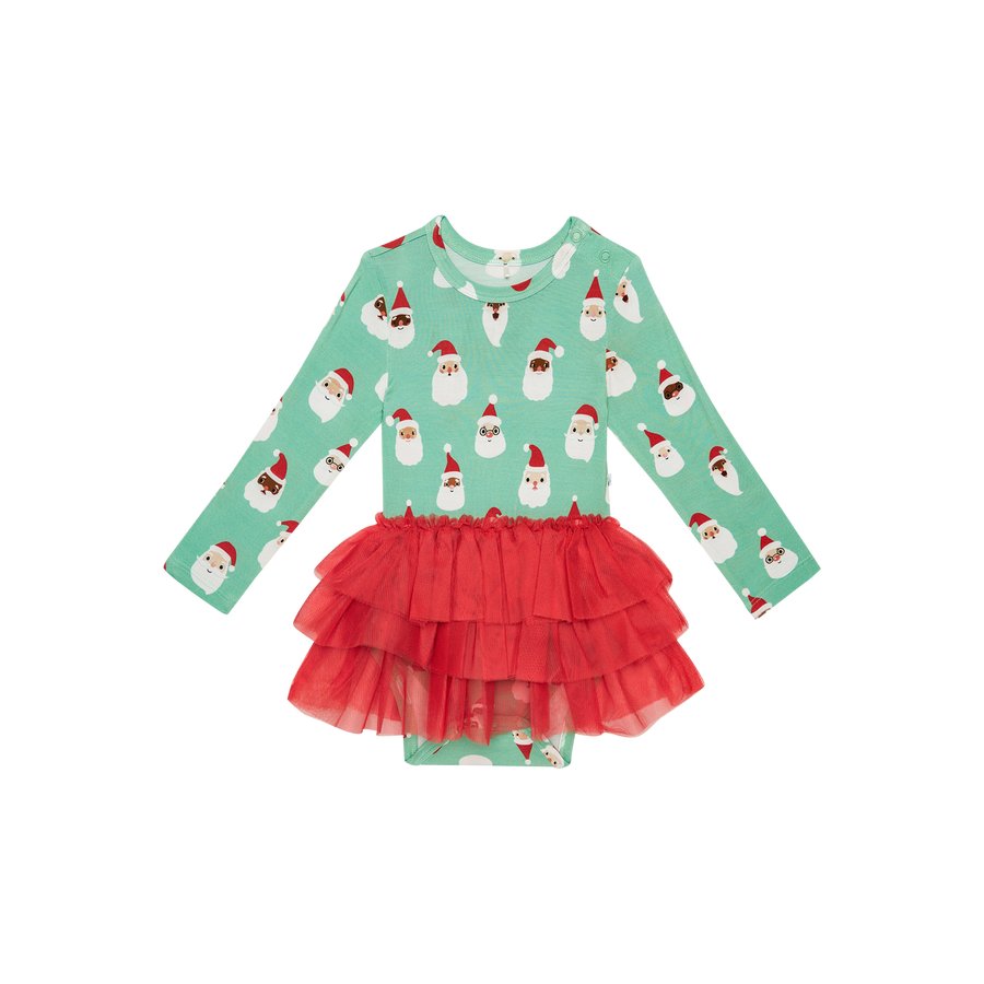 Santa Medley - Long Sleeve Tulle Skirt Bodysuit 12-18 Mos.