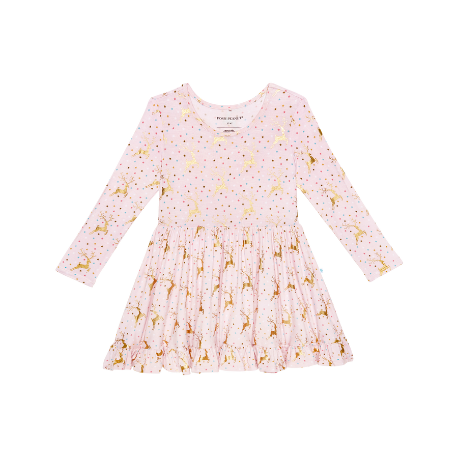 Ryleigh - Long Sleeve Ruffled Twirl Dress 2T