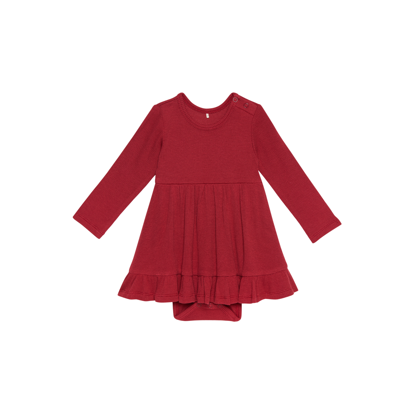 Crimson Waffle - Ruffled Twirl Bodysuit Dress (18-24M)