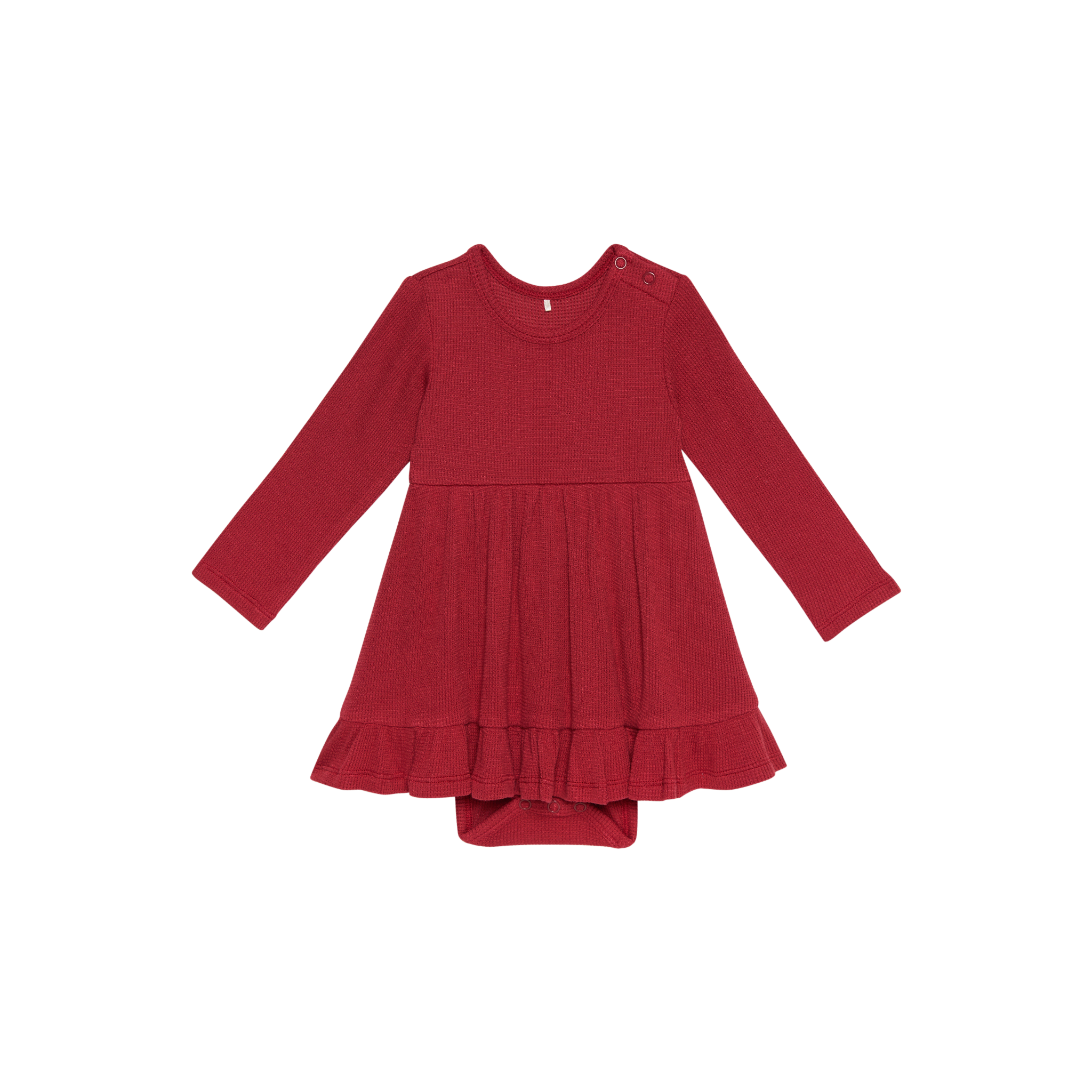 Crimson Waffle - Ruffled Twirl Bodysuit Dress (18-24M)