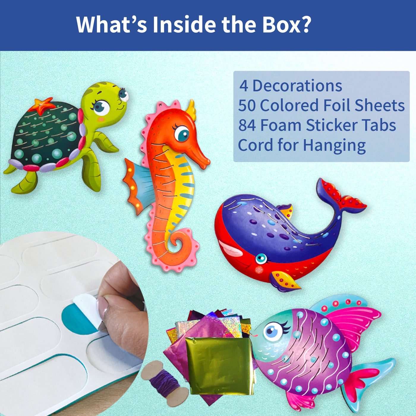 Chalk & Chuckles Foil Decorations - Sea Animals Kit