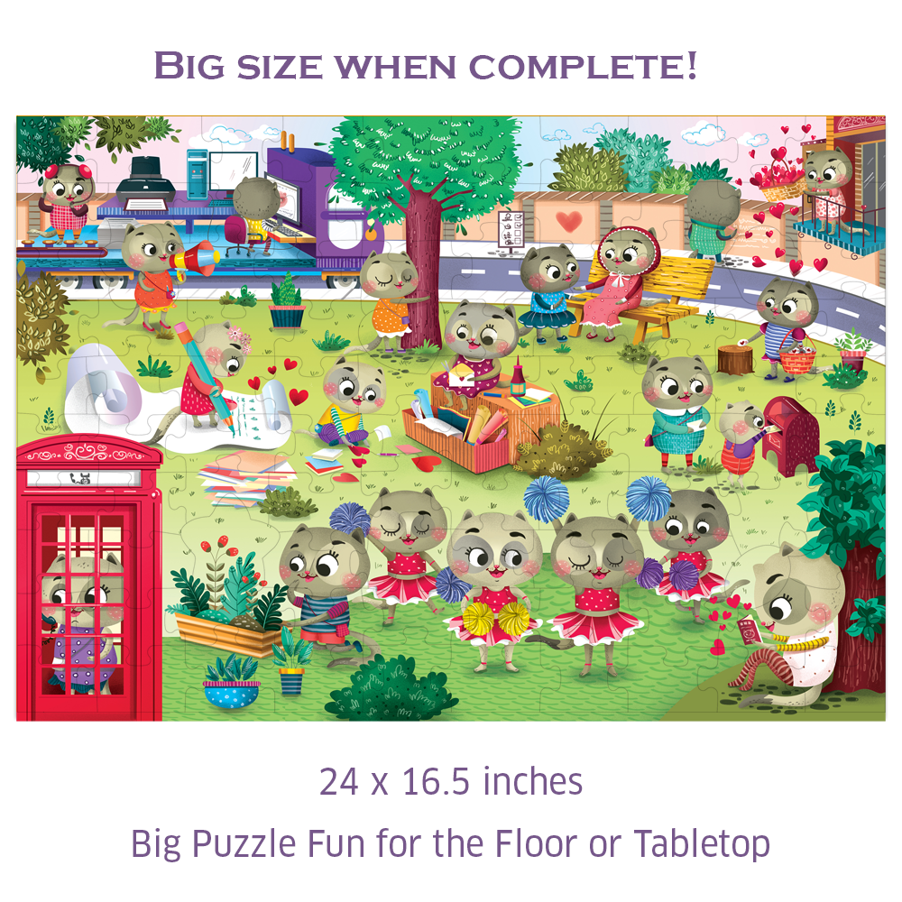 Chalk & Chuckles Caring Cats Chattychoo Activity Puzzle