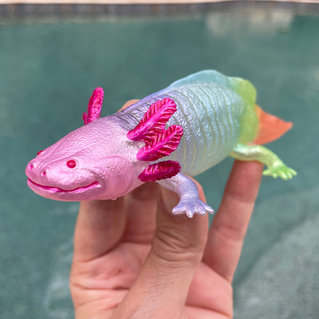 Rainbow Axolotl Toy Figure