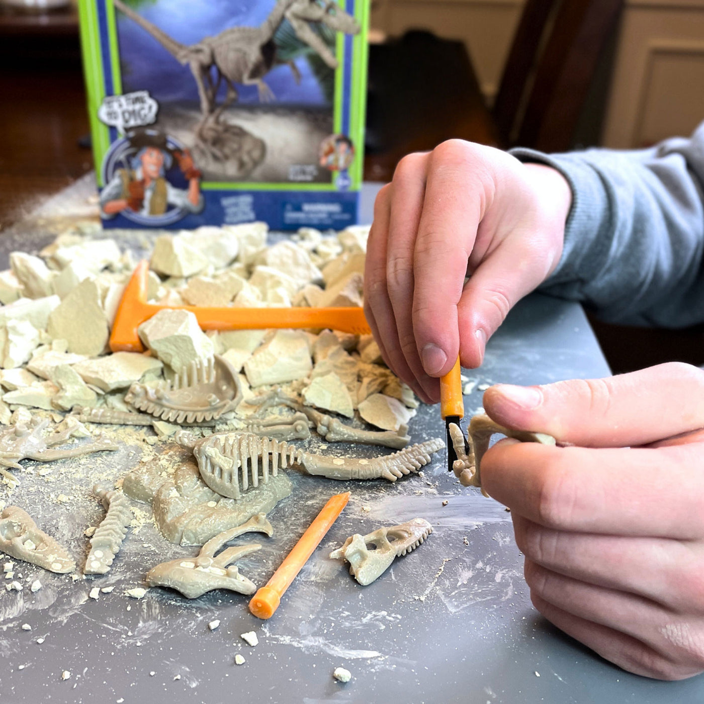 Dr. Steve Hunters GEOWorld Dino Dig Velociraptor Excavation Kit - 14 pieces |  | Safari Ltd®