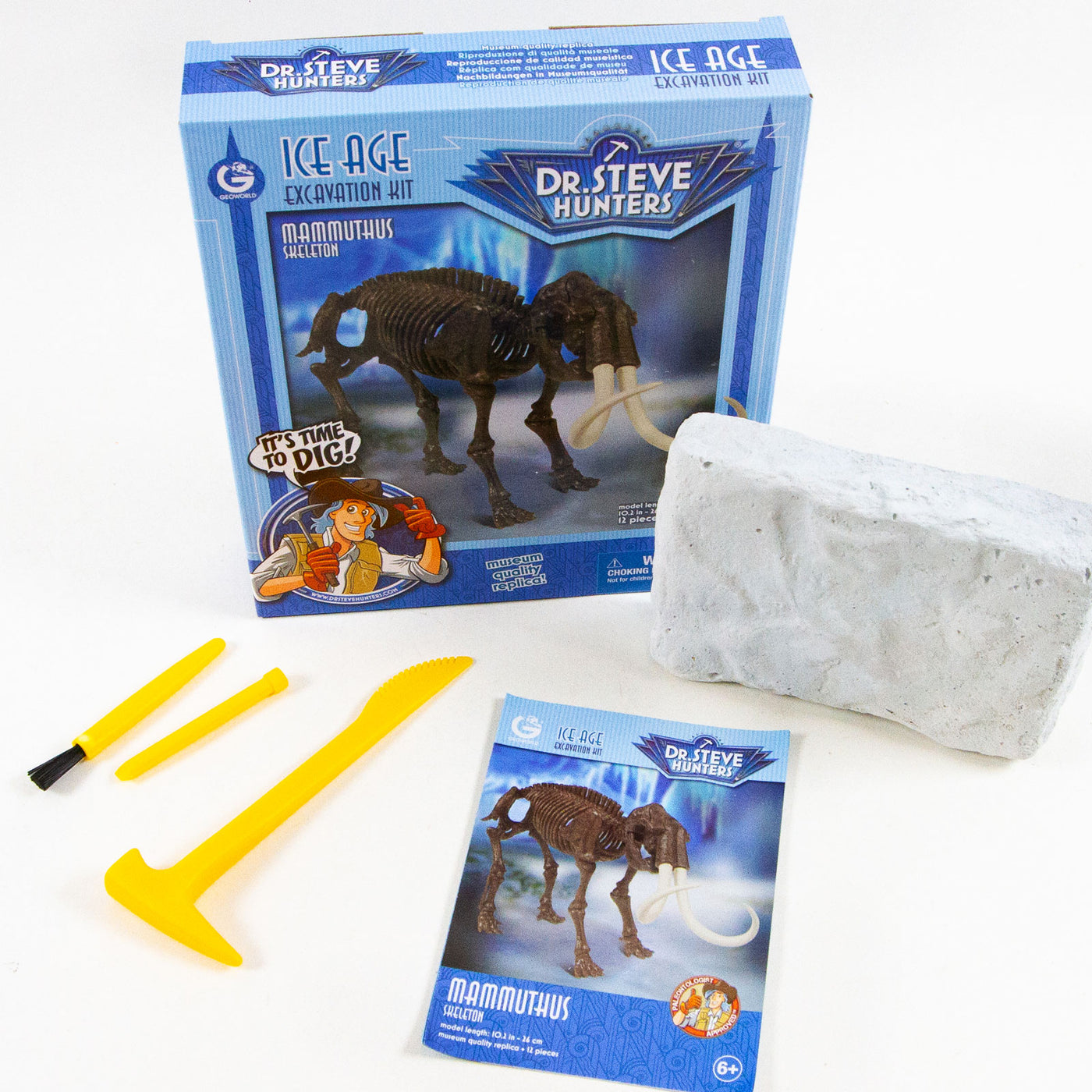 Dr. Steve Hunters GEOWorld Ice Age Dig Woolly Mammoth Mammthus Excavation Kit - 12 pieces |  | Safari Ltd®