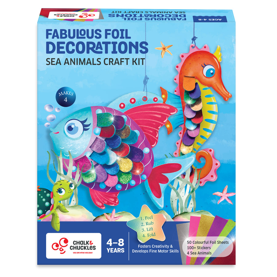 Chalk & Chuckles Foil Decorations - Sea Animals Kit