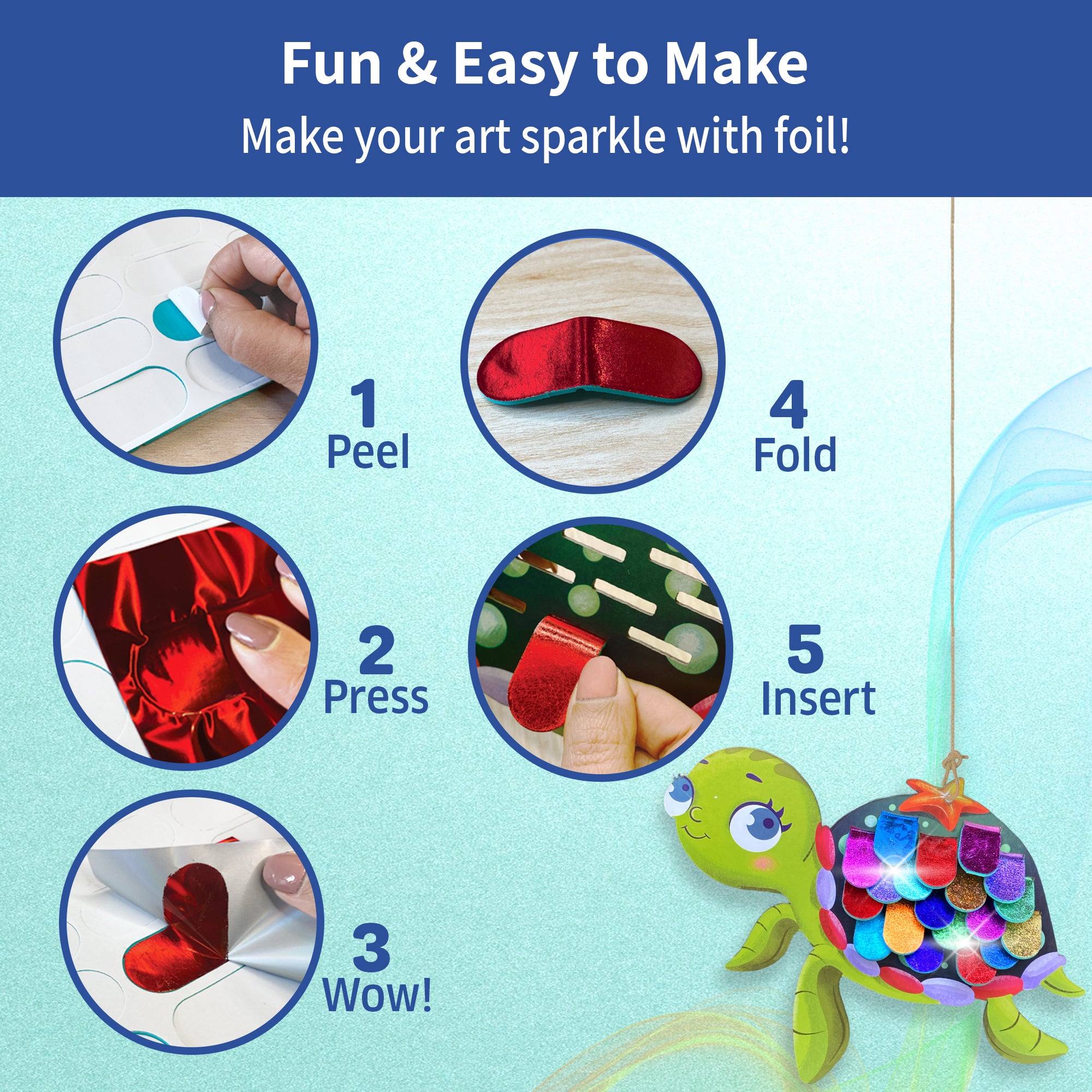 Chalk & Chuckles Foil Decorations - Sea Animals Kit