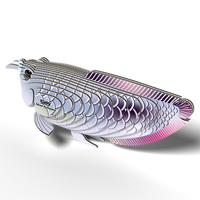 EUGY Silver Arowana 3D Puzzle