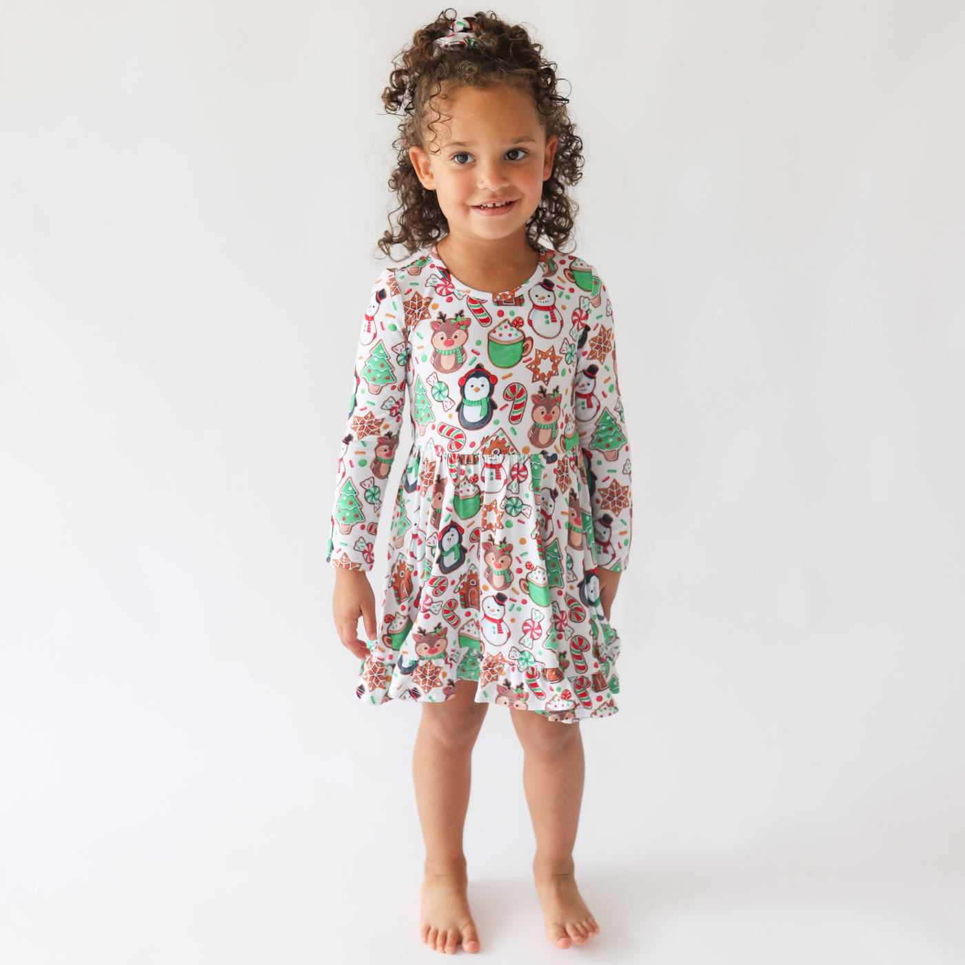 Cookie Medley - Long Sleeve Ruffled Twirl Dress